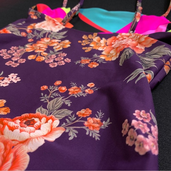 MAAJI Reversible Classic One Piece Floral & Geometric Print Swimsuit MEDIUM -NWT - Picture 6 of 9